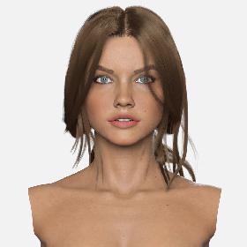 3D model Woman Head